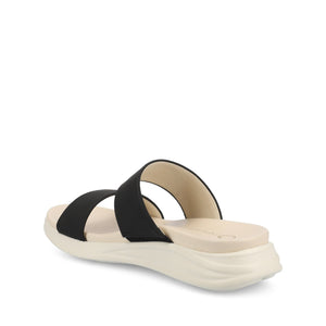 JANIS SLIP ON SANDALS IN VEGAN LEATHER - Black