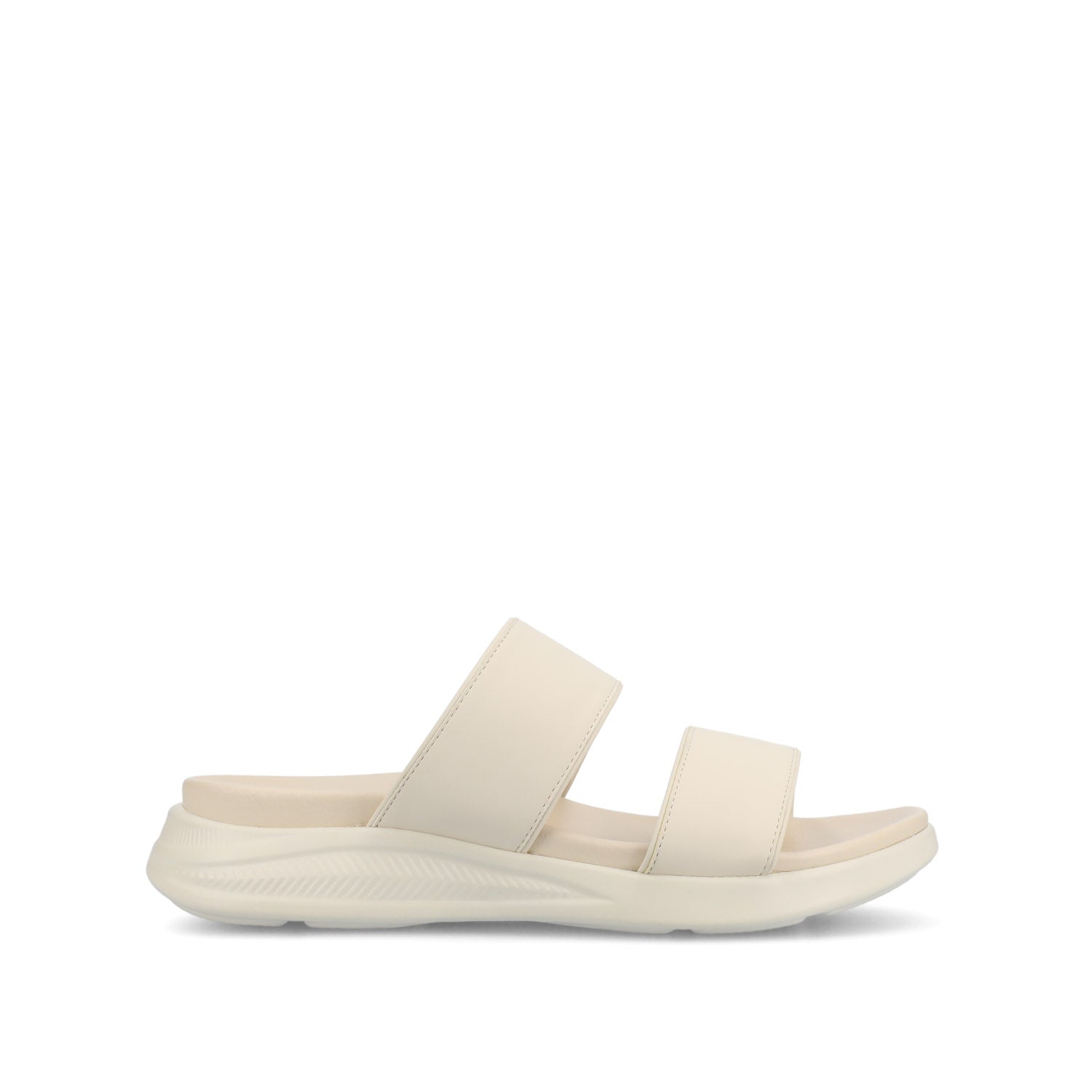 JANIS SLIP ON SANDALS IN VEGAN LEATHER - Bone
