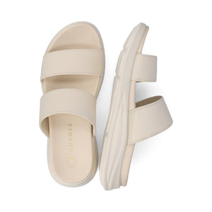 JANIS SLIP ON SANDALS IN VEGAN LEATHER - Bone
