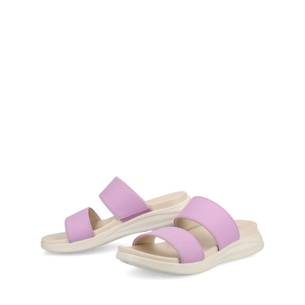 JANIS SLIP ON SANDALS IN FAUX LEATHER