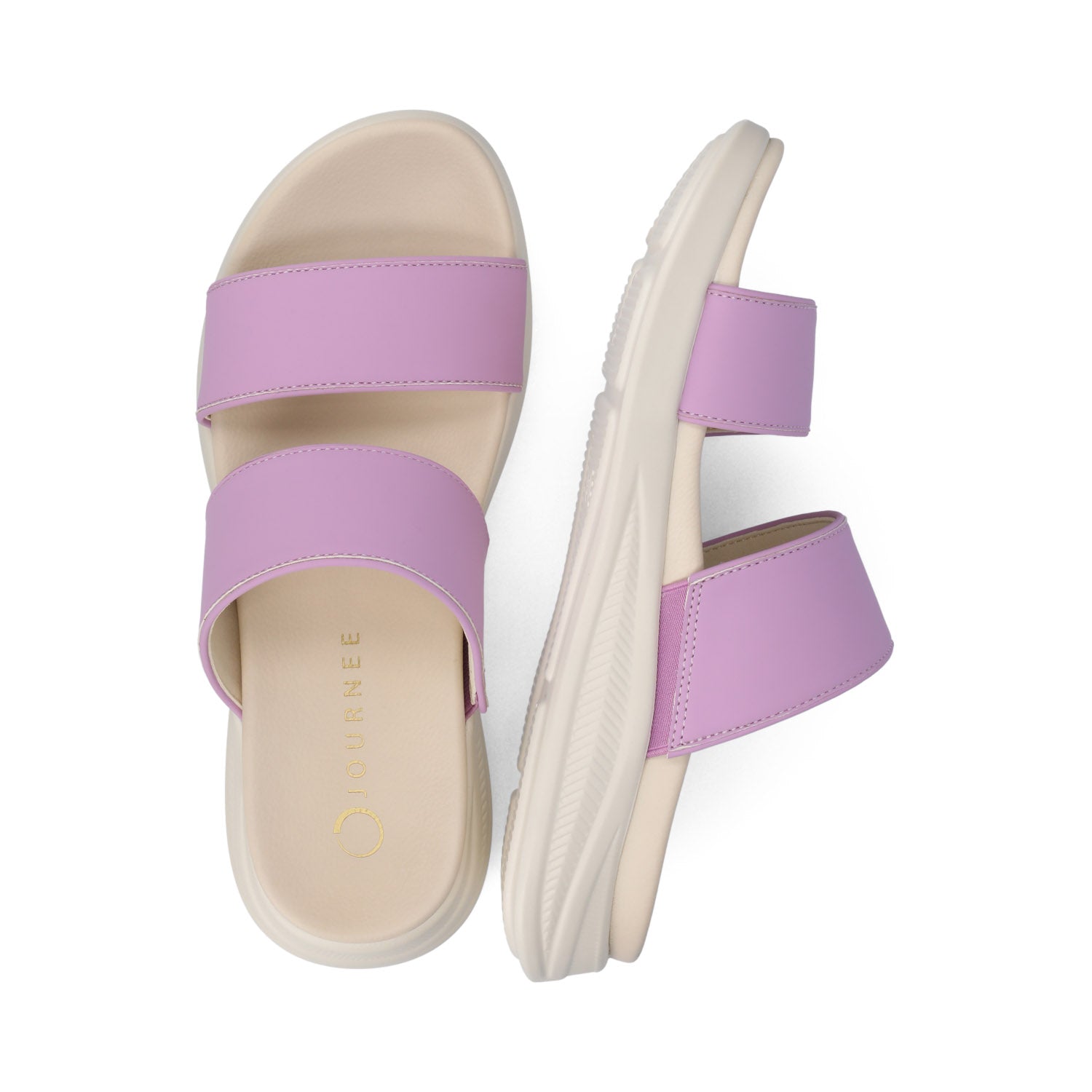 JANIS SLIP ON SANDALS IN VEGAN LEATHER - Lilac