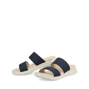 JANIS SLIP ON SANDALS IN VEGAN LEATHER - Navy Nubuck
