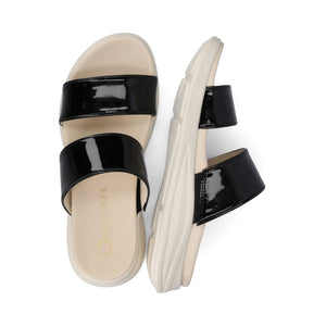 JANIS SLIP ON SANDALS IN PATENT