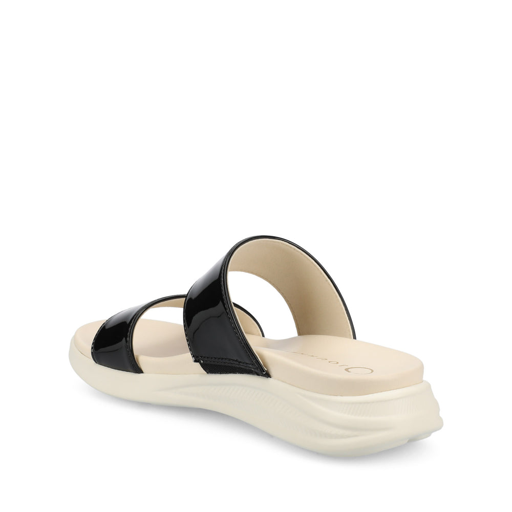 JANIS SLIP ON SANDALS IN PATENT