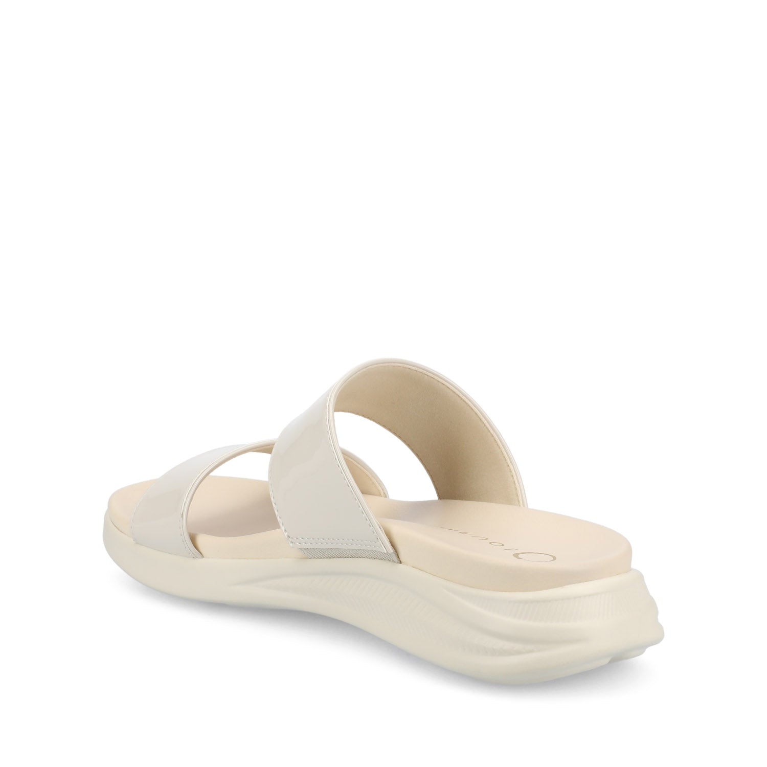 JANIS SLIP ON SANDALS IN PATENT - Bone Patent