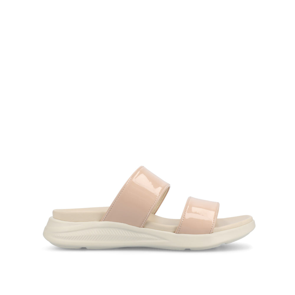 JANIS SLIP ON SANDALS IN FAUX LEATHER