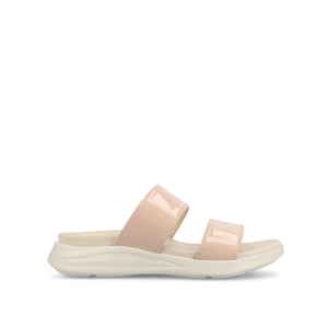JANIS SLIP ON SANDALS IN PATENT - Beige Patent