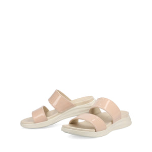 JANIS SLIP ON SANDALS IN PATENT - Beige Patent