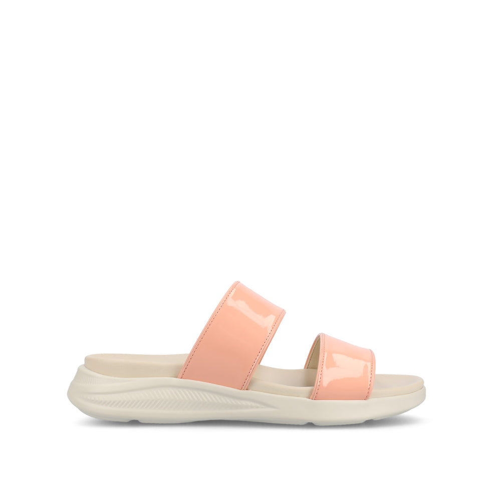 JANIS SLIP ON SANDALS IN FAUX LEATHER