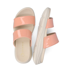 JANIS SLIP ON SANDALS IN PATENT