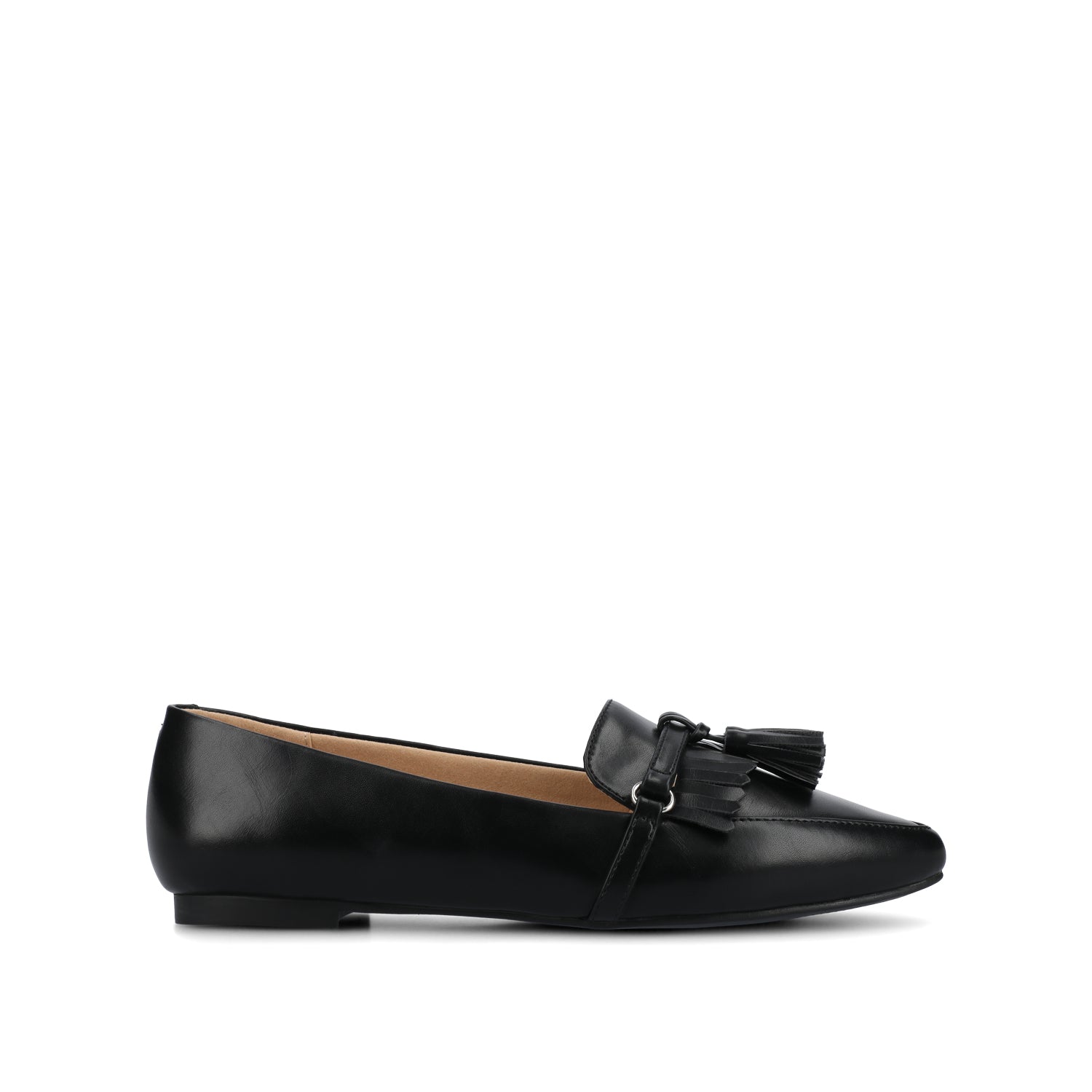 JANNAH TASSEL LOAFER FLATS - Black