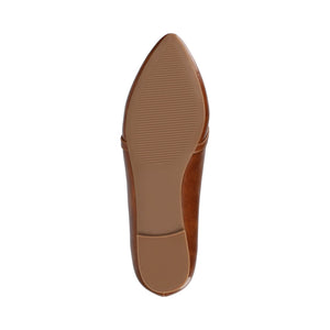 JANNAH TASSEL LOAFER FLATS - Cognac