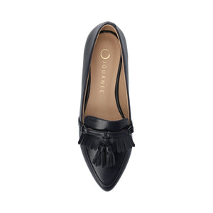JANNAH TASSEL LOAFER FLATS IN WIDE - Navy