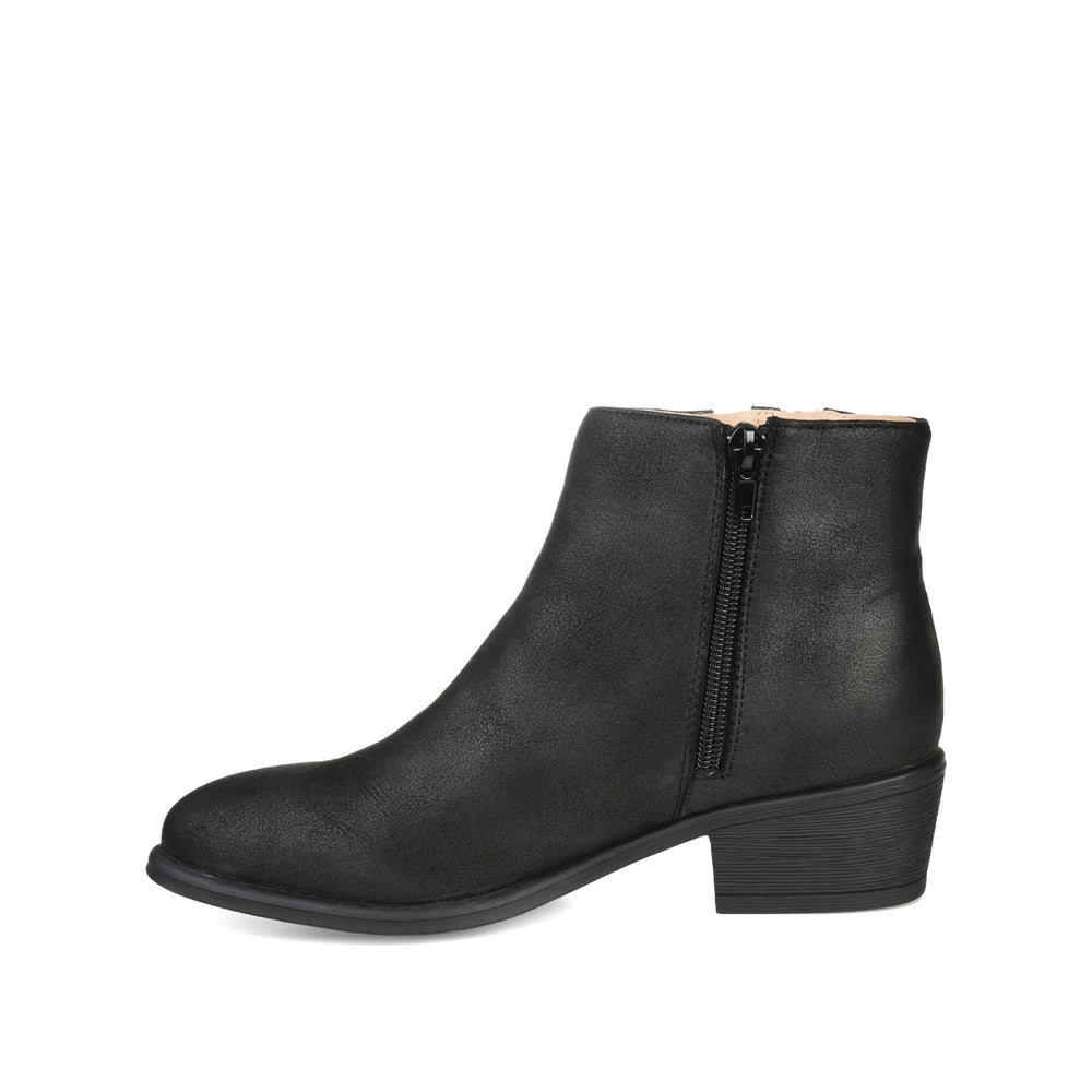 JAYDA ZIP-UP BOOTIES IN FAUX SUEDE