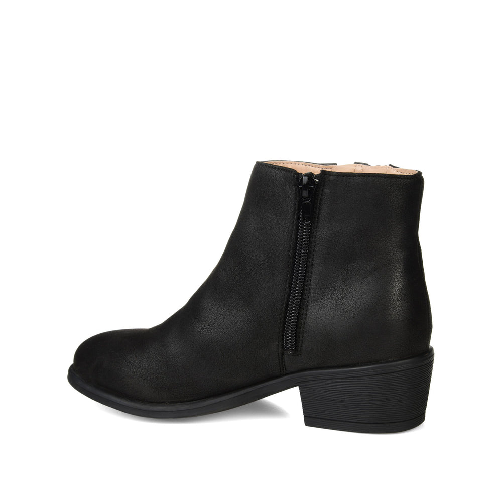 JAYDA ZIP-UP BOOTIES IN FAUX SUEDE