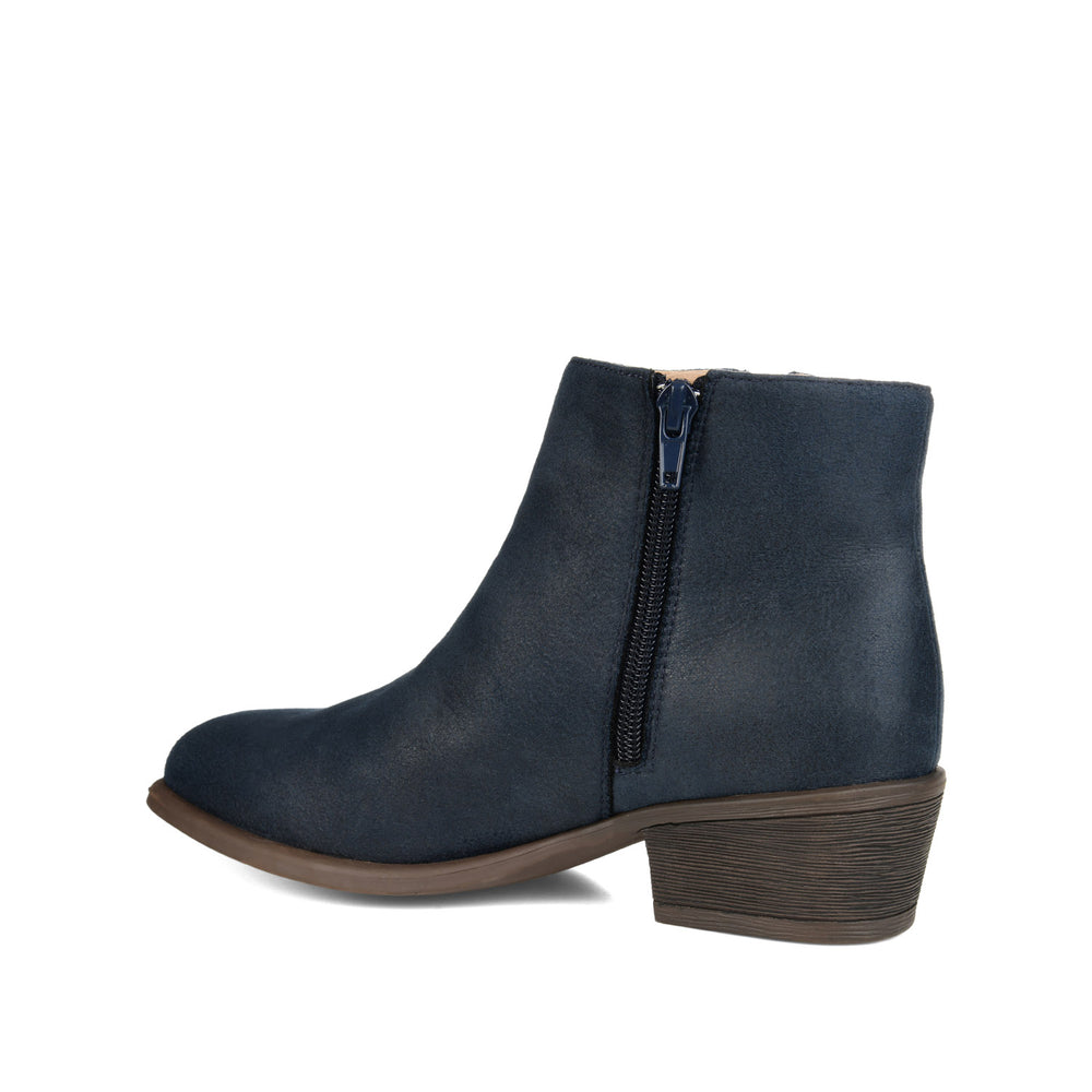 JAYDA ZIP-UP BOOTIES IN FAUX SUEDE