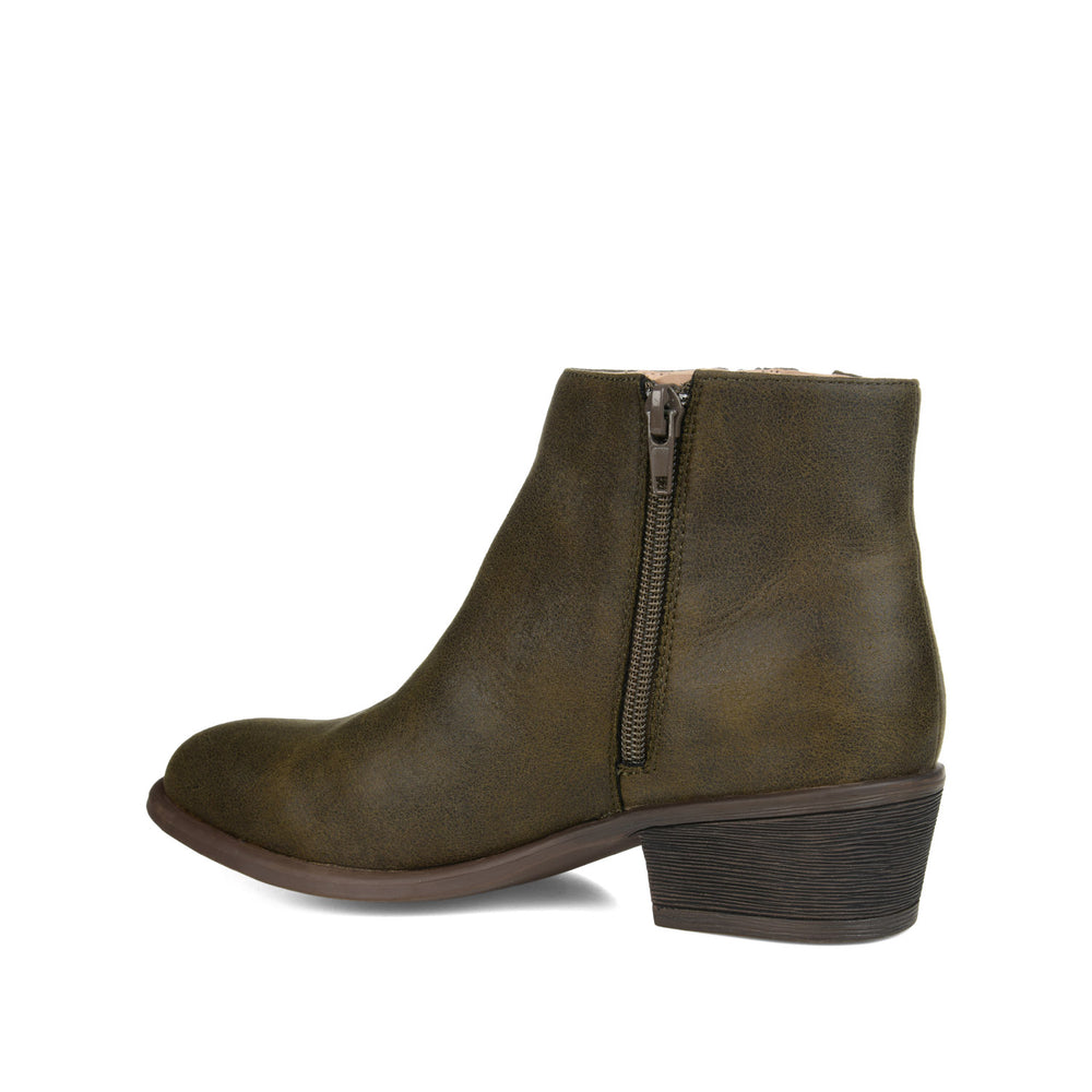 JAYDA ZIP-UP BOOTIES IN FAUX SUEDE