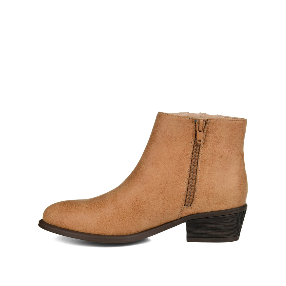 JAYDA ZIP-UP BOOTIES IN FAUX SUEDE