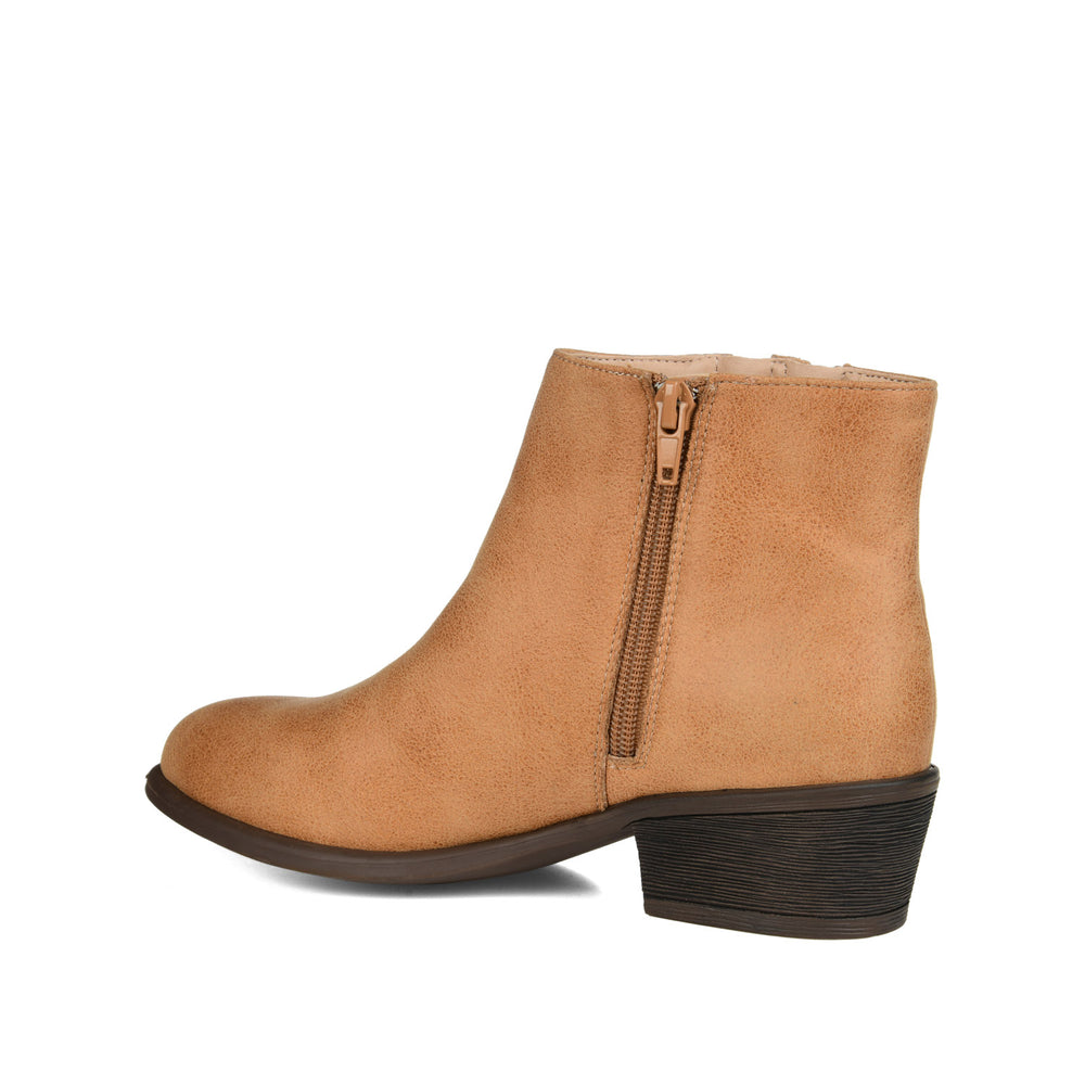 JAYDA ZIP-UP BOOTIES IN FAUX SUEDE