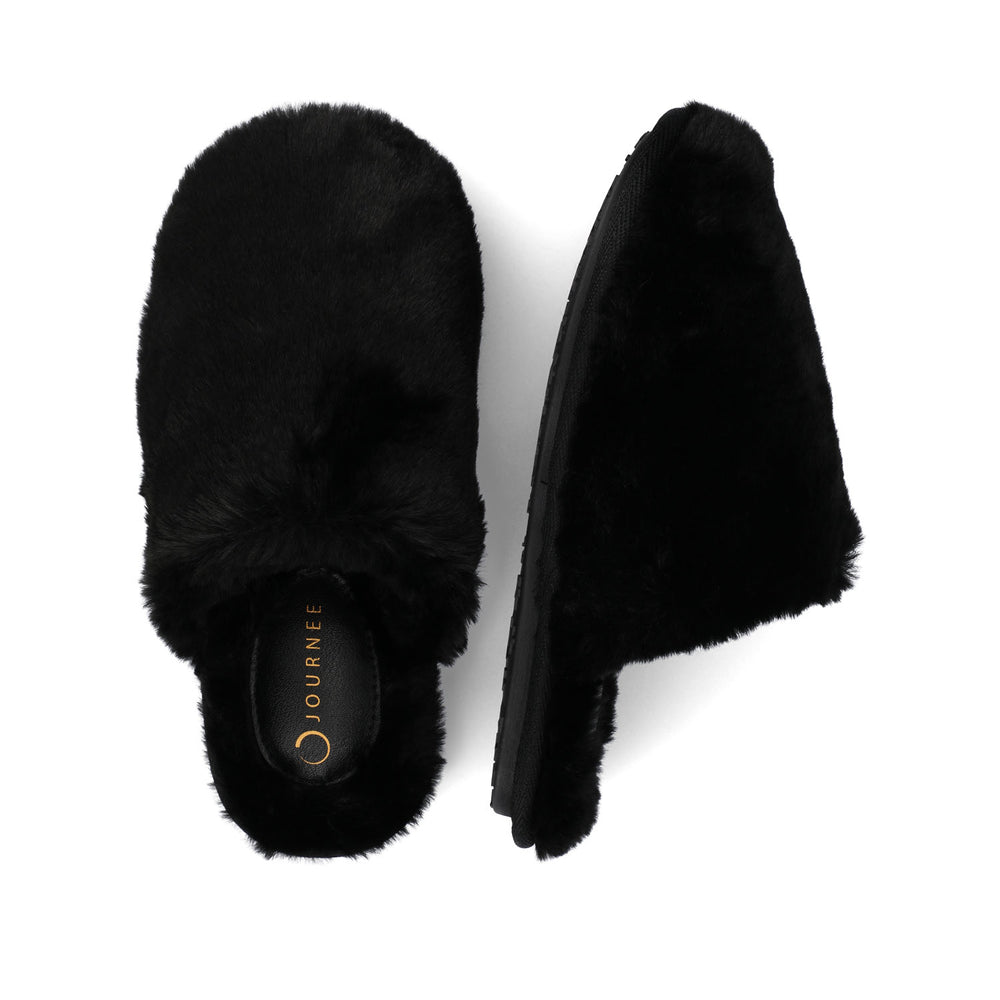 JAYDE SLIPPERS IN FAUX FUR