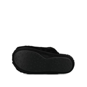 JAYDE SLIPPERS IN FAUX FUR - Black Faux Fur