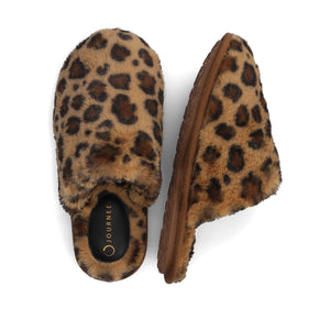 JAYDE SLIPPERS IN FAUX FUR - Leopard Faux Fur