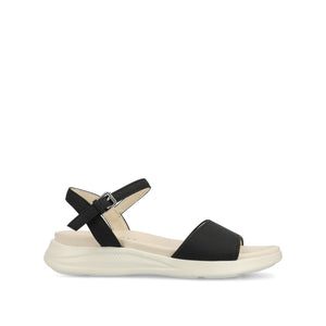 JAYLEE BUCKLE SANDALS IN VEGAN LEATHER - Black PU