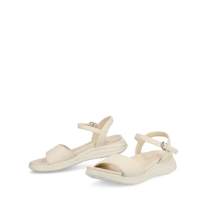 JAYLEE BUCKLE SANDALS IN VEGAN LEATHER - Bone PU