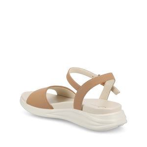 JAYLEE BUCKLE SANDALS IN VEGAN LEATHER - Sand PU