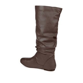 JAYNE KNEE HIGH BOOTS IN FAUX LEATHER