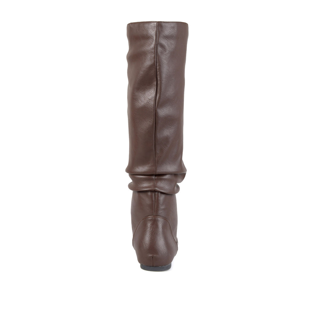 JAYNE KNEE HIGH BOOTS IN FAUX LEATHER