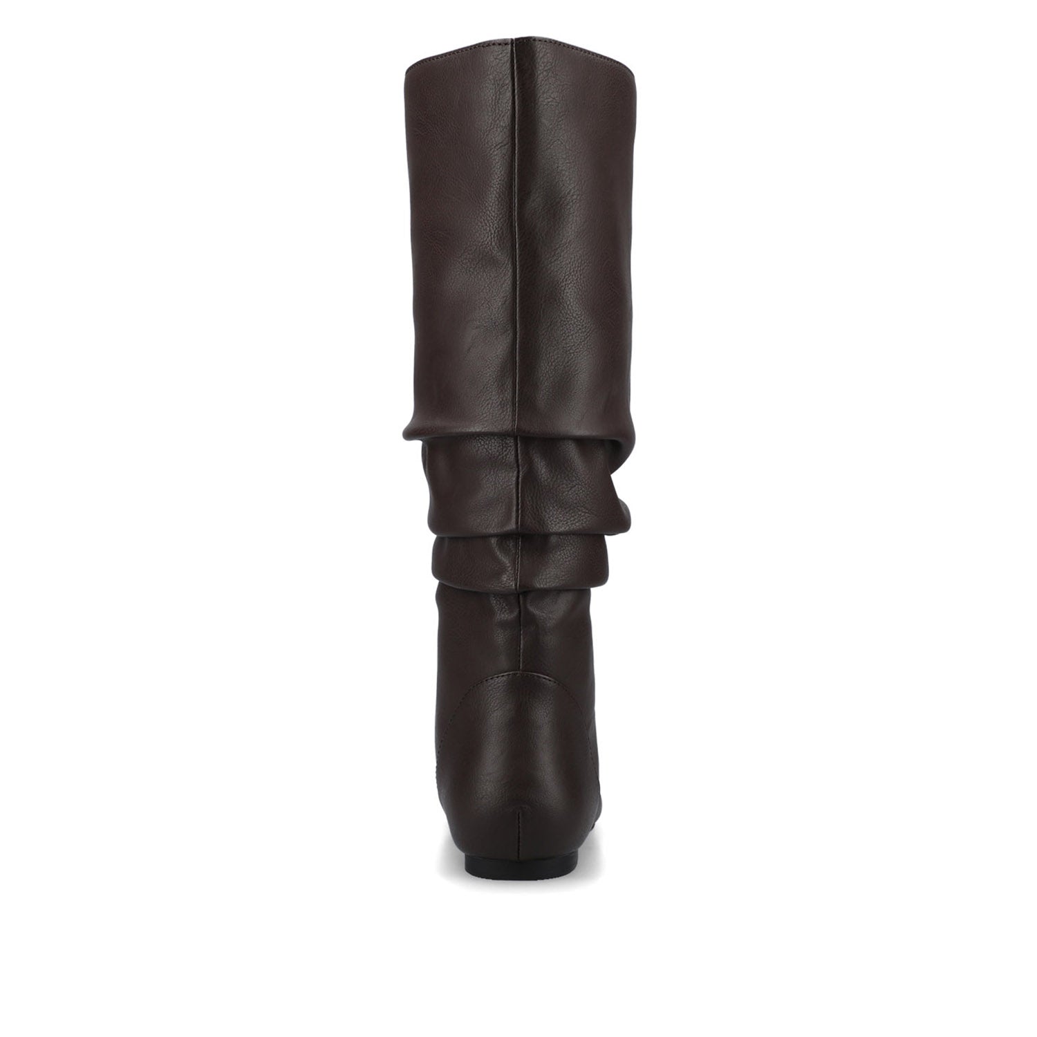 JAYNE KNEE HIGH BOOTS IN VEGAN LEATHER - Brown Faux Suede