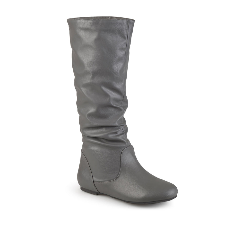 JAYNE KNEE HIGH BOOTS IN FAUX LEATHER