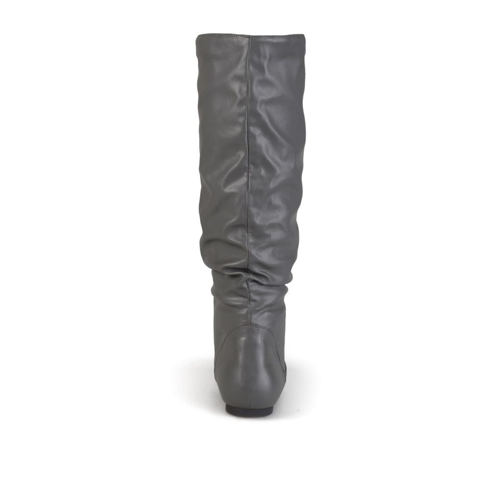 JAYNE KNEE HIGH BOOTS IN FAUX LEATHER