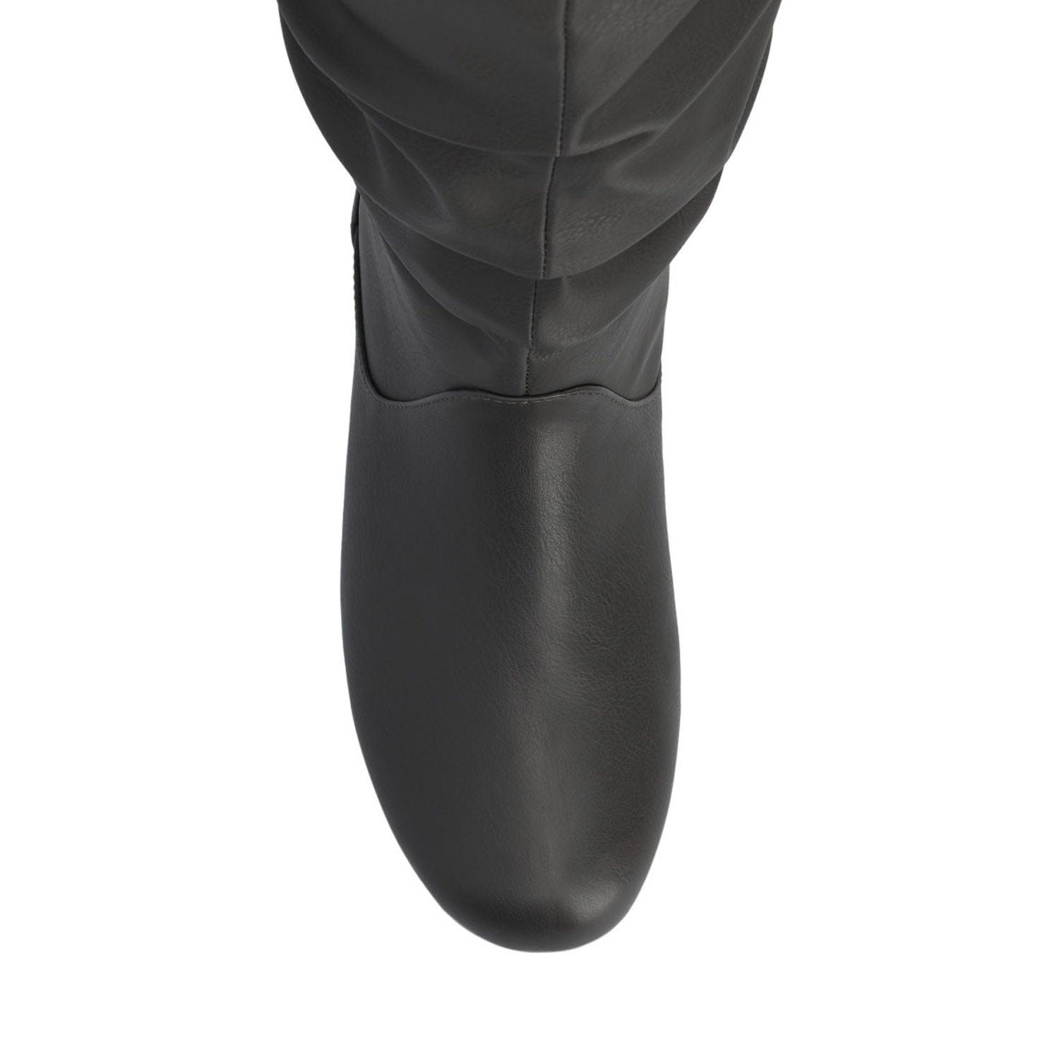 JAYNE KNEE HIGH BOOTS IN VEGAN LEATHER - Grey