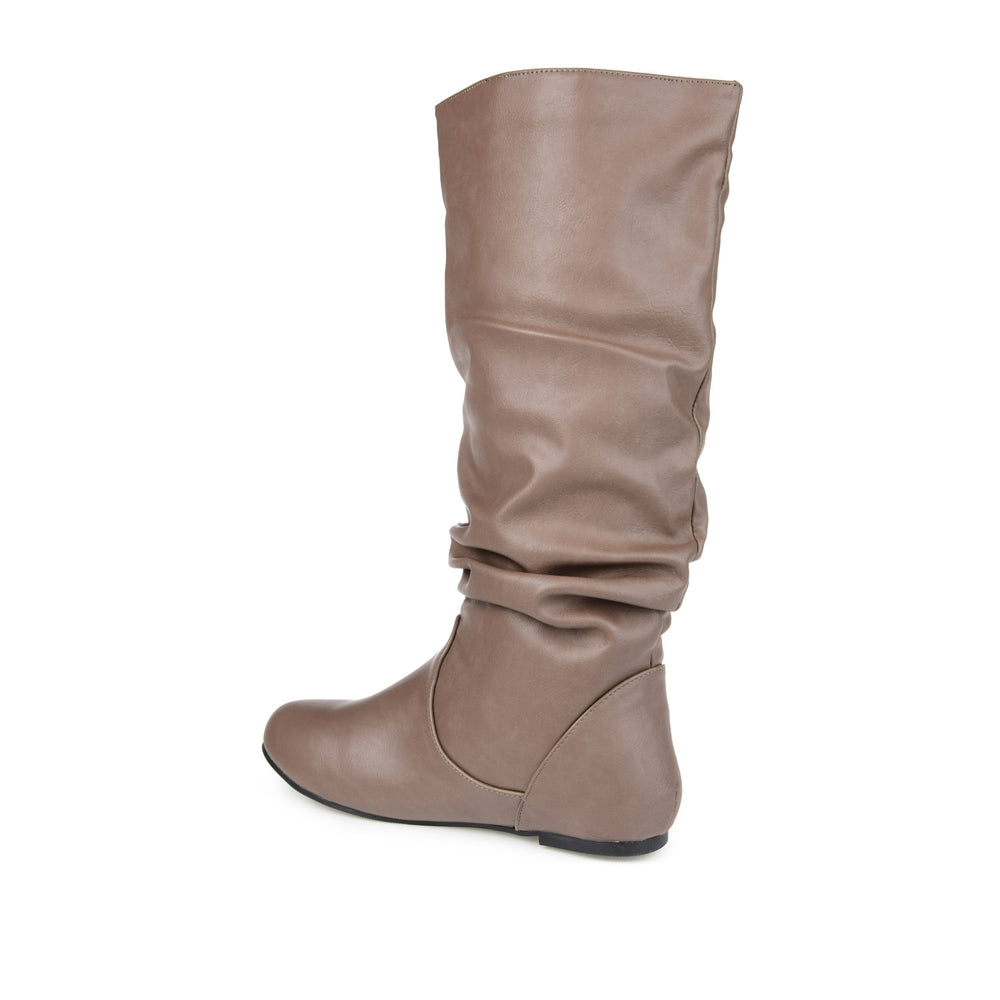 JAYNE KNEE HIGH BOOTS IN FAUX LEATHER