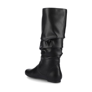 JAYNE KNEE HIGH BOOTS IN WIDE CALF - Black