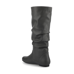 JAYNE KNEE HIGH BOOTS IN WIDE CALF - Grey