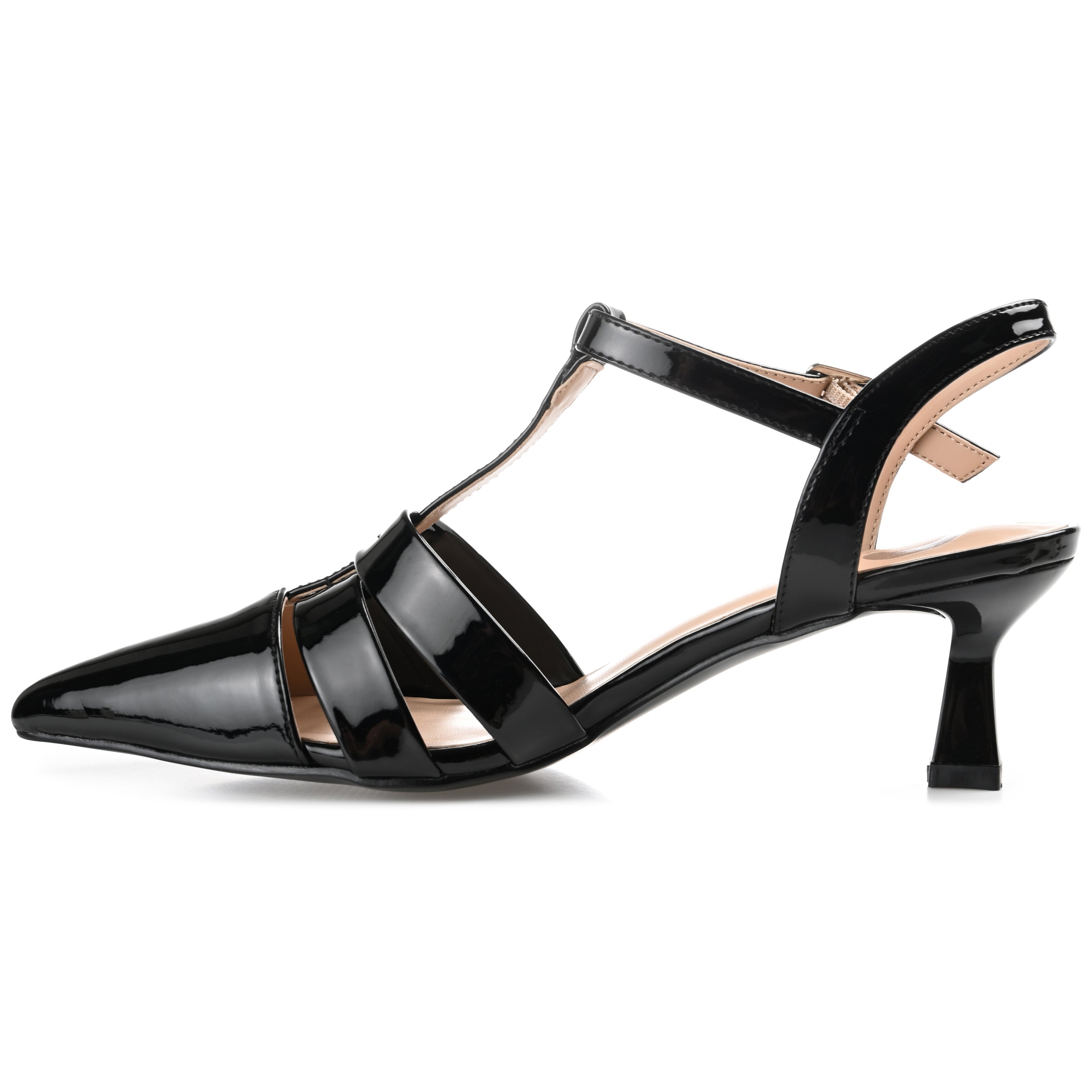 JAZLYNN BASIC T-STRAP KITTEN HEELS IN WIDE – Journee Collection
