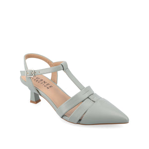 JAZLYNN BASIC T-STRAP KITTEN HEELS IN WIDE - Blue