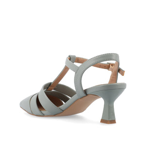JAZLYNN BASIC T-STRAP KITTEN HEELS IN WIDE - Blue