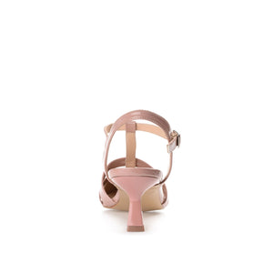 JAZLYNN T-STRAP KITTEN HEELS IN PATENT - Blush