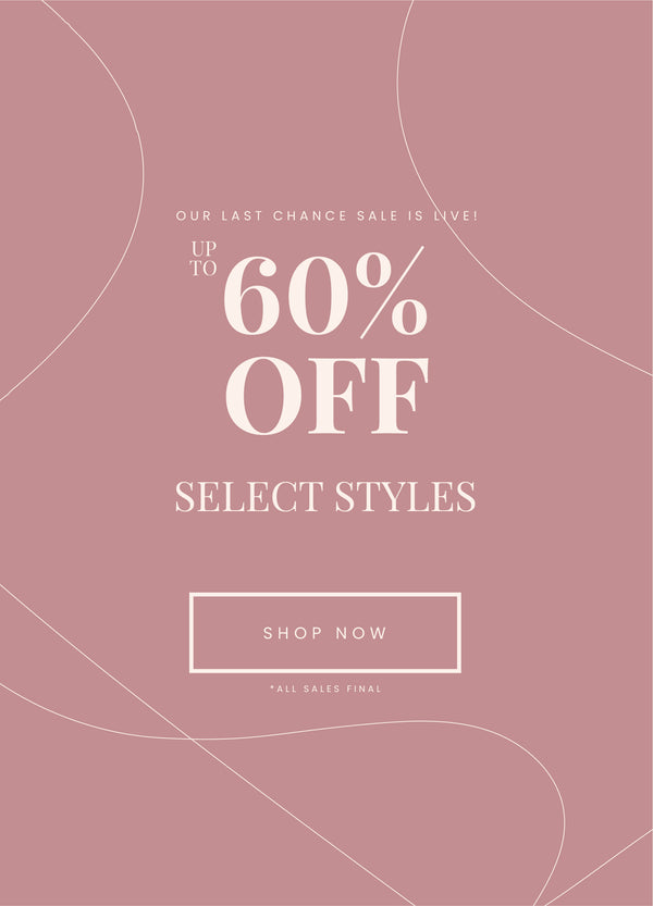 White bold "60% off clearance" test with "final sale" text disclaimer at bottom. Pink background with "shop now" call to action button.