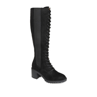 JENICCA LACE-UP BOOTS IN X-WIDE CALF