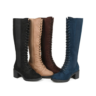 JENICCA LACE-UP BOOTS IN X-WIDE CALF