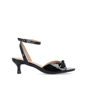 JENNIFER STRAPPY KITTEN HEELS IN PATENT - Black Patent