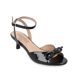JENNIFER STRAPPY KITTEN HEELS IN PATENT - Black Patent