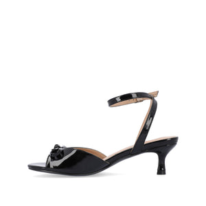 JENNIFER STRAPPY KITTEN HEELS IN PATENT - Black Patent