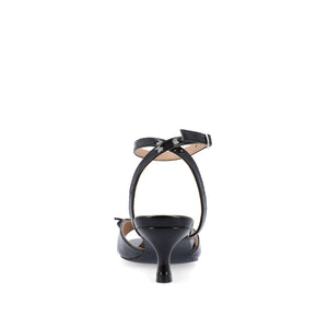 JENNIFER STRAPPY KITTEN HEELS IN PATENT - Black Patent