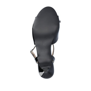 JENNIFER STRAPPY KITTEN HEELS IN PATENT - Black Patent